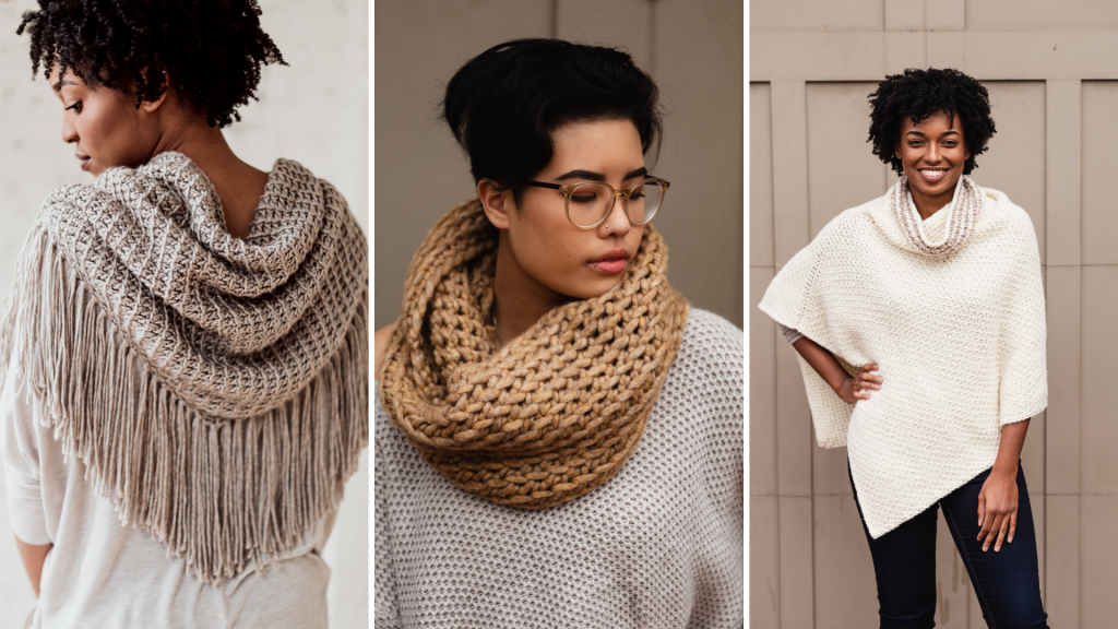 Try the Bronwyn Shawl, a FREE crochet triangle shawl pattern from TLYCBlog.com. Explore the range of crochet techniques and stitches in this asymmetrical triangle wrap. Elevate the experience by using luxurious yarns like merino wool and baby alpaca. Find the FREE crochet pattern on TLYCBlog.com with links to helpful tutorial videos. | TLYCBlog.com